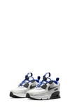 Nike Kids' Air Max 90 Toggle Sneaker In White/ Grey/ Grey/ Platinum