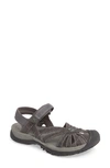 Keen 'rose' Sandal In Gargoyle/ Raven Canvas