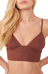 Free People Intimately Fp Sage Longline Bralette In Mauve Bark