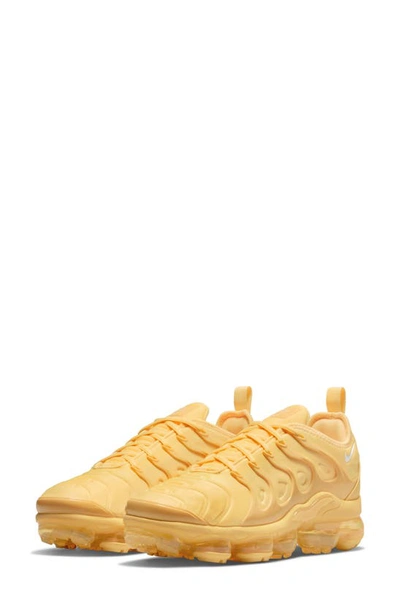 Nike Women's Air Vapormax Plus Running Sneakers From Finish Line In Citron Pulse & White