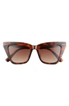 Bp. 50mm Cat Eye Sunglasses In Brown Tort