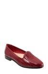 Trotters Liz Iii Flat In Red Leather