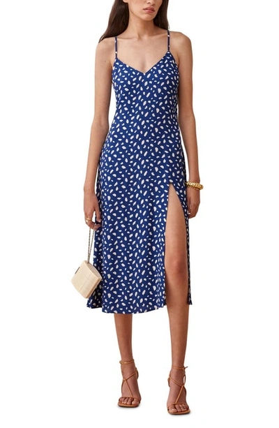 Reformation Womens Moray Crimini Polka-dot-print Woven Midi Dress 4 In Moray