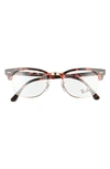 Ray Ban 5154 51mm Optical Glasses In Pink Havana/ Clear