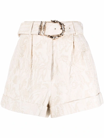 Acler 'clifton' Belted Shorts In Neutrals