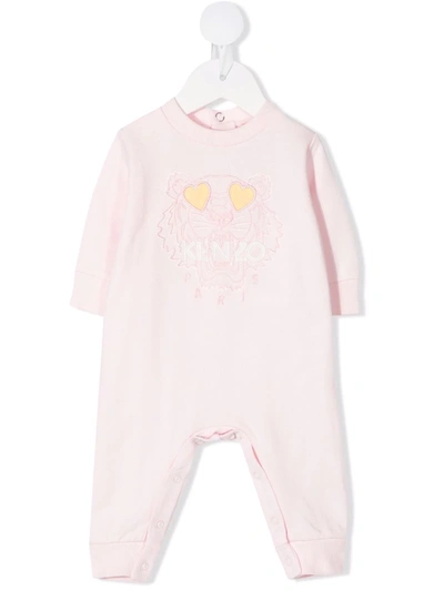 Kenzo Pink Suit For Baby Girl With Iconic Tiger