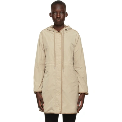 Moncler Lebris Trench Coat Champagne Beige In 221 Champagne