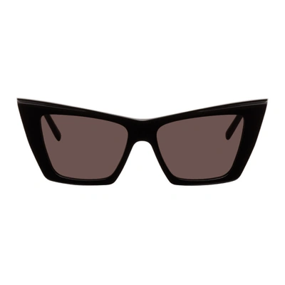 Saint Laurent Black Sl 372 Sunglasses In 001 Black