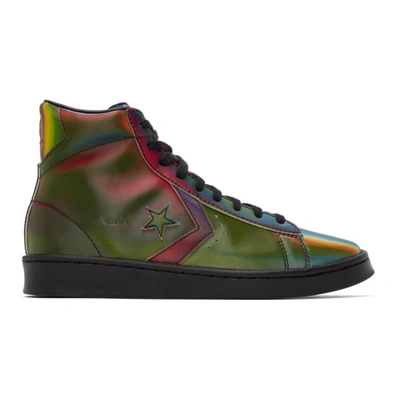 Converse Multicolor All Star Pro Leather High Trainers In Iridescent
