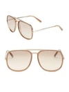 Chloé 60mm Oversized Square Sunglasses In Brown