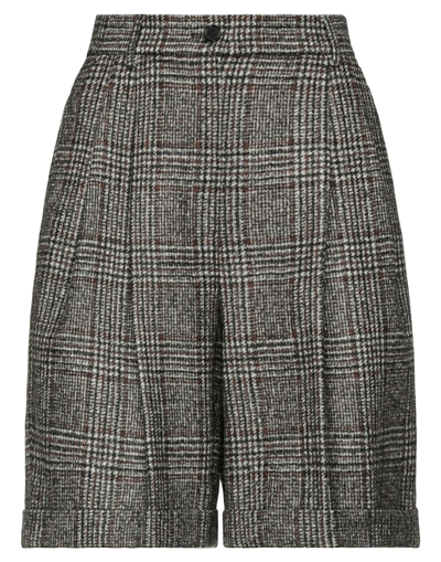 Dolce & Gabbana Woman Shorts & Bermuda Shorts Brown Size 12 Wool, Alpaca Wool, Polyamide