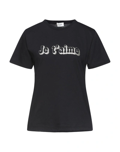 Celine T-shirts In Black