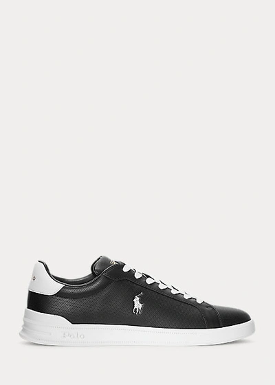 Ralph Lauren Heritage Court Ii Leather Sneaker In White