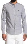 Rvca That'll Do Button-down Slim Fit Shirt In Pavement