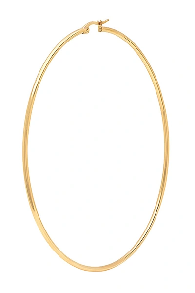 Hmy Jewelry Polished Hoop Earrings In Yellow