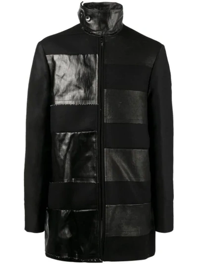 Rick Owens Wool Coat With Inserts In Black
