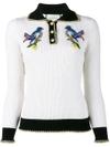 Gucci Bird Embroidered Jumper In White