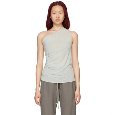 Rick Owens Off-white Silk Athena Tank Top In 61 Oyster
