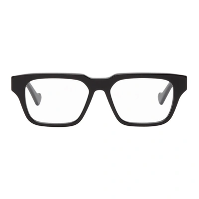 Gucci Black Square Shiny Glasses In 001 Black