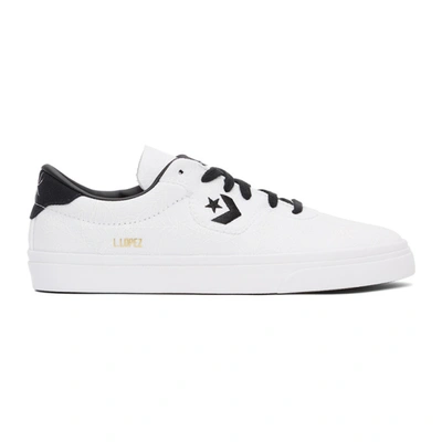 Converse White Spider Cons Louie Lopez Pro Sneakers In Ox White/black