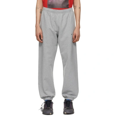 Off-white Grey Raw Arrow Lounge Pants In Melange Gre