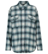 Isabel Marant Étoile Marcelia Wool-blend Flannel Shirt In Green