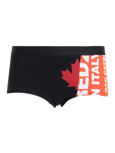 Dsquared2 Canadian Heritage Shorts In Black