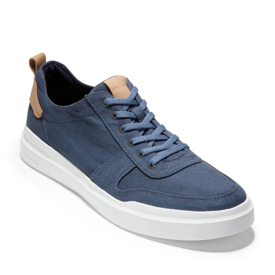Cole Haan Men's Grandprø Rally Canvas Lace-up Court Sneakers Men's Shoes In Blue
