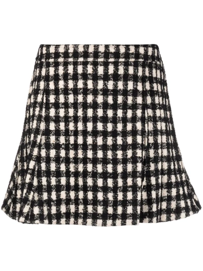 Chloé Sequin Check-printed Mini Skirt In Black