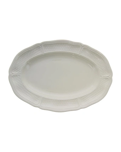 Gien Pont Aux Choux Large Oval Platter, White