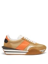 Tom Ford Men's James Colorblock Platform Low-top Sneakers In Brown