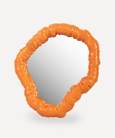 Klevering Purfect Glass Mirror 27.5cm In Orange