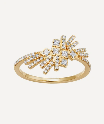 Astley Clarke Comet Flare 14ct Recycled-yellow Gold And Diamond Ring