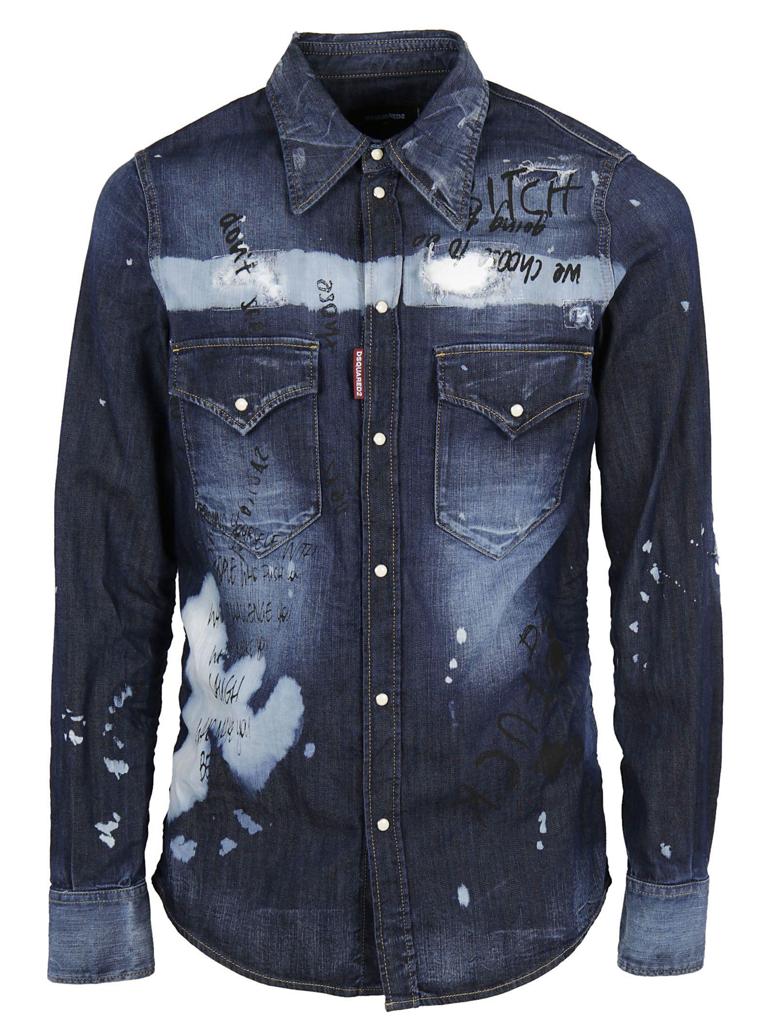 dsquared graffiti shirt