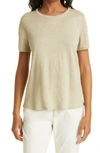 Eileen Fisher Short Sleeve T-shirt In Natural
