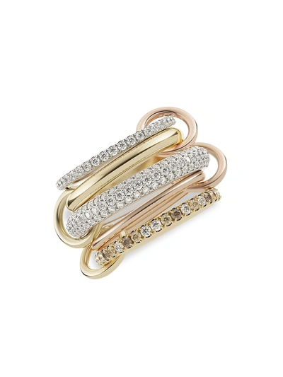 Spinelli Kilcollin Women's Leo Tri-tone 18k Gold & Tri-tone Diamond 5-link Ring