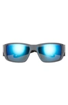 Costa Del Mar Fantail Pro 60mm Polarized Sunglasses In Matte Grey/ Blue Mirrored
