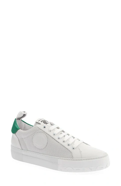 Galliano Perforated Sneaker In White