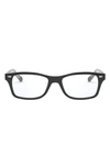 Ray Ban Kids' 48mm Rectangular Optical Glasses In Grey