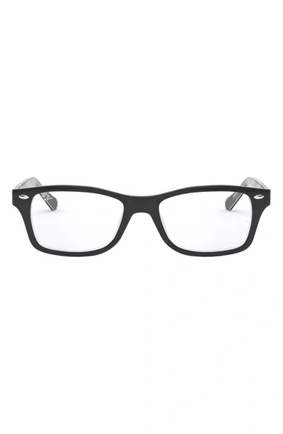 Ray Ban Kids' 48mm Rectangular Optical Glasses In Grey