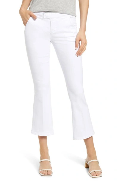 Frame Le Serge Cropped Flared Jeans In Blanc In Au Natural Heather