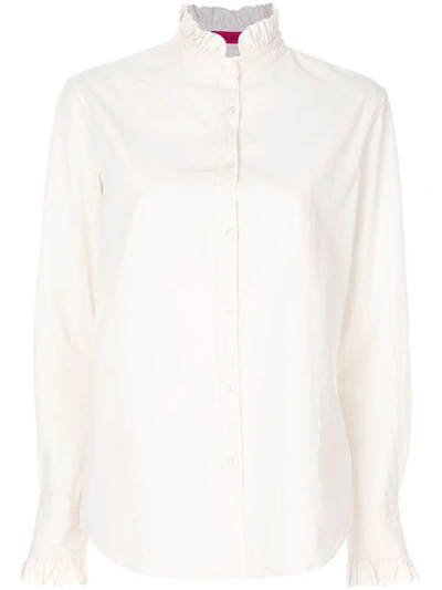 The Gigi Ruched Shirt In White