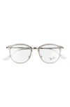Ray Ban 7140 51mm Optical Glasses In Transparent Grey/ Clear