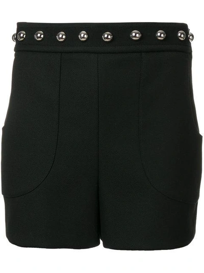 Red Valentino Studded Shorts In Black