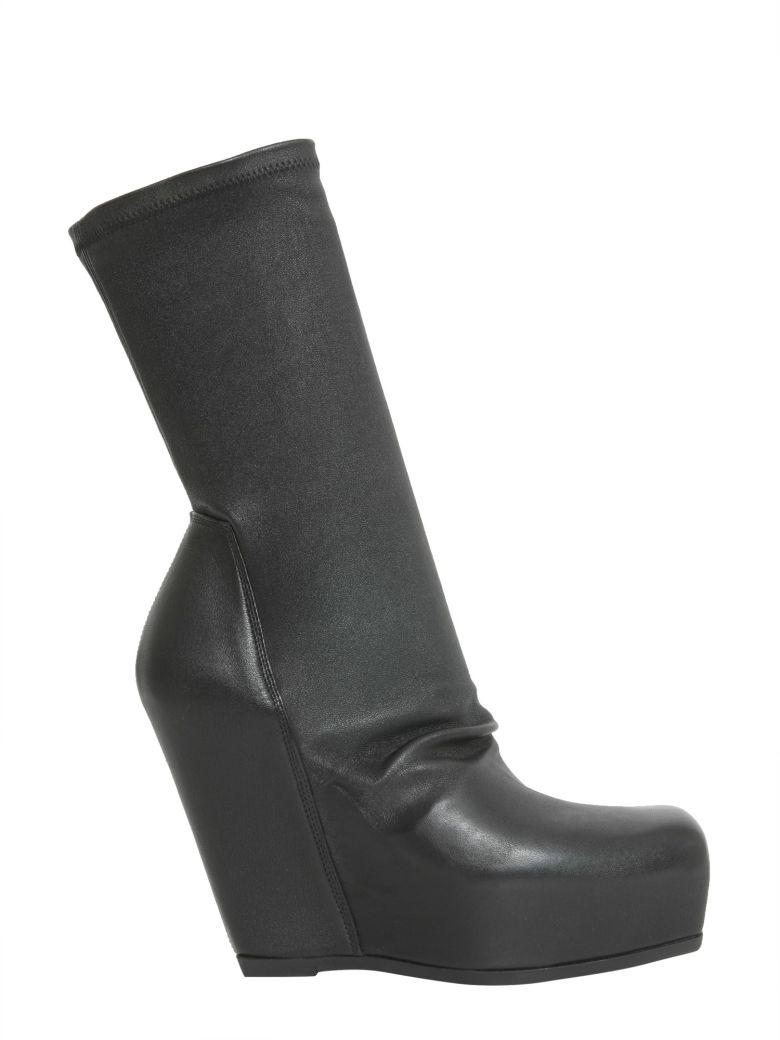 Rick Owens Wedge Boots In Nero | ModeSens