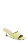 Schutz Dethalia Leather Sandal In Green Fresh