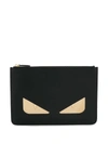 Fendi Bag Bugs Zipped Pouch In Black