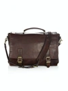 Frye Logan Top-handle Soft Leather Briefcase In Dark Brown