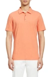 Theory Bron Regular Fit Polo Shirt In Vivid Coral