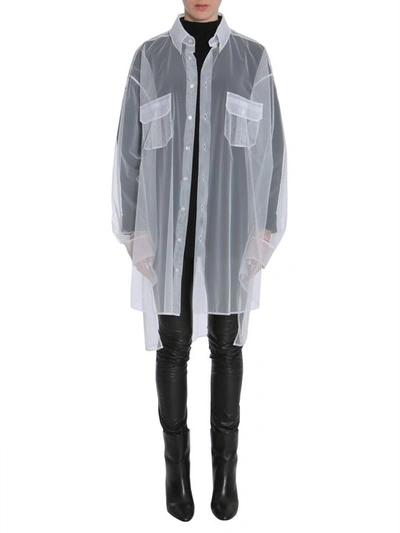 Maison Margiela Long Tulle Shirt In White